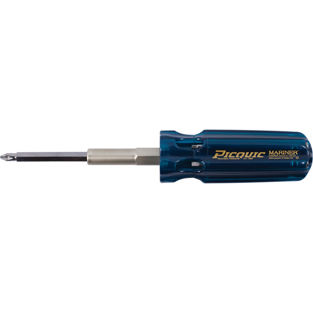 The Mariner Multibit Screwdriver, 6" L, Plastic Handle