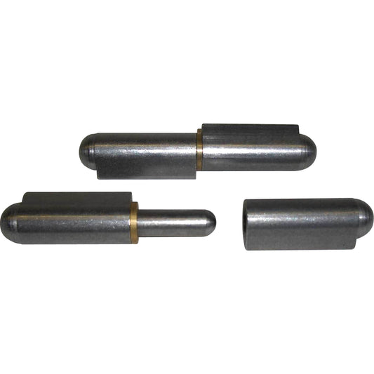 2-Piece Weld-On Hinges, 13/32" Dia. x 2-3/8" L, Stainless Steel w/Fixed Stainless Steel Pin