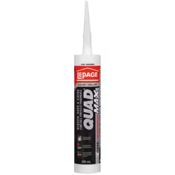 LePage® QUAD MAX Window, Door & Siding Sealant - Clear, 266 ml LePage®