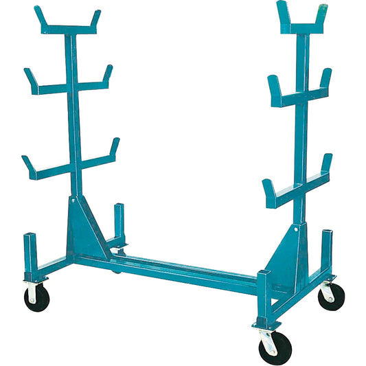 Mobile Pipe & Bar Racks, Steel, 34" W x 61" D x 58" H, 1000 lbs. Capacity