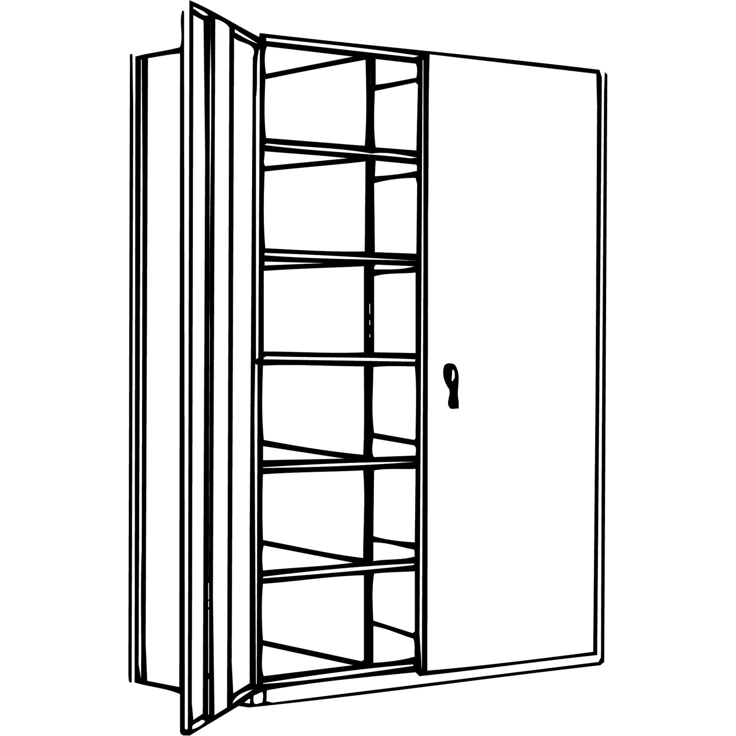 Interlok Shelving Unit, Steel, Boltless, 800 lbs. Capacity, 36" W x 100" H x 12" D
