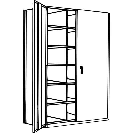 Interlok Shelving Unit, Steel, Boltless, 800 lbs. Capacity, 36" W x 100" H x 12" D