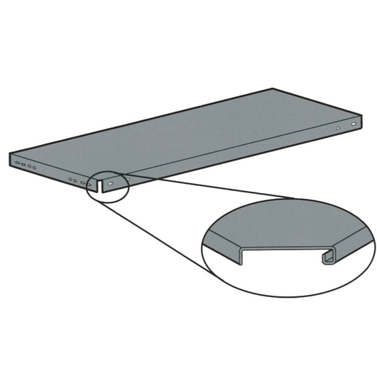 Slotted Angle Shelving - Shelves, Galvanized Steel, 36" W x 18" D