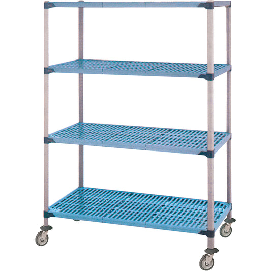 Shelving Unit, 4 Tiers, 36" W x 68" H x 18" D