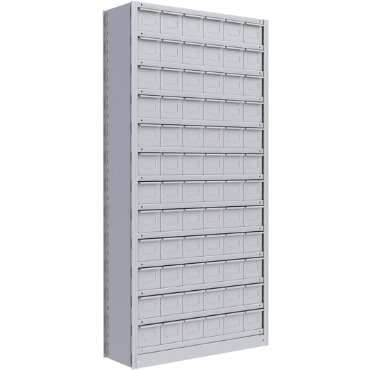 Interlok Shelving Unit, Steel, Boltless, 800 lbs. Capacity, 36" W x 76" H x 18" D