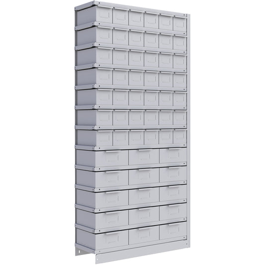 Interlok Shelving Unit, Steel, Boltless, 800 lbs. Capacity, 36" W x 76" H x 12" D