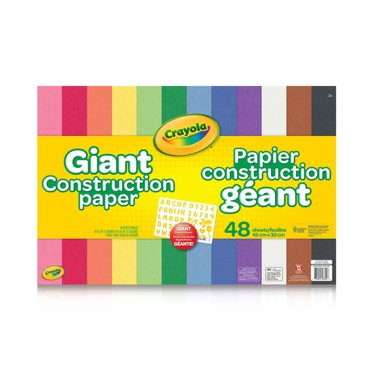 Crayola Giant Construction Paper & Stencil Set (Case of 12)