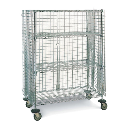 Wire Shelf Cart, Chrome Plated, 21-1/2" x 68-1/2" x 40", 500 lbs. Capacity