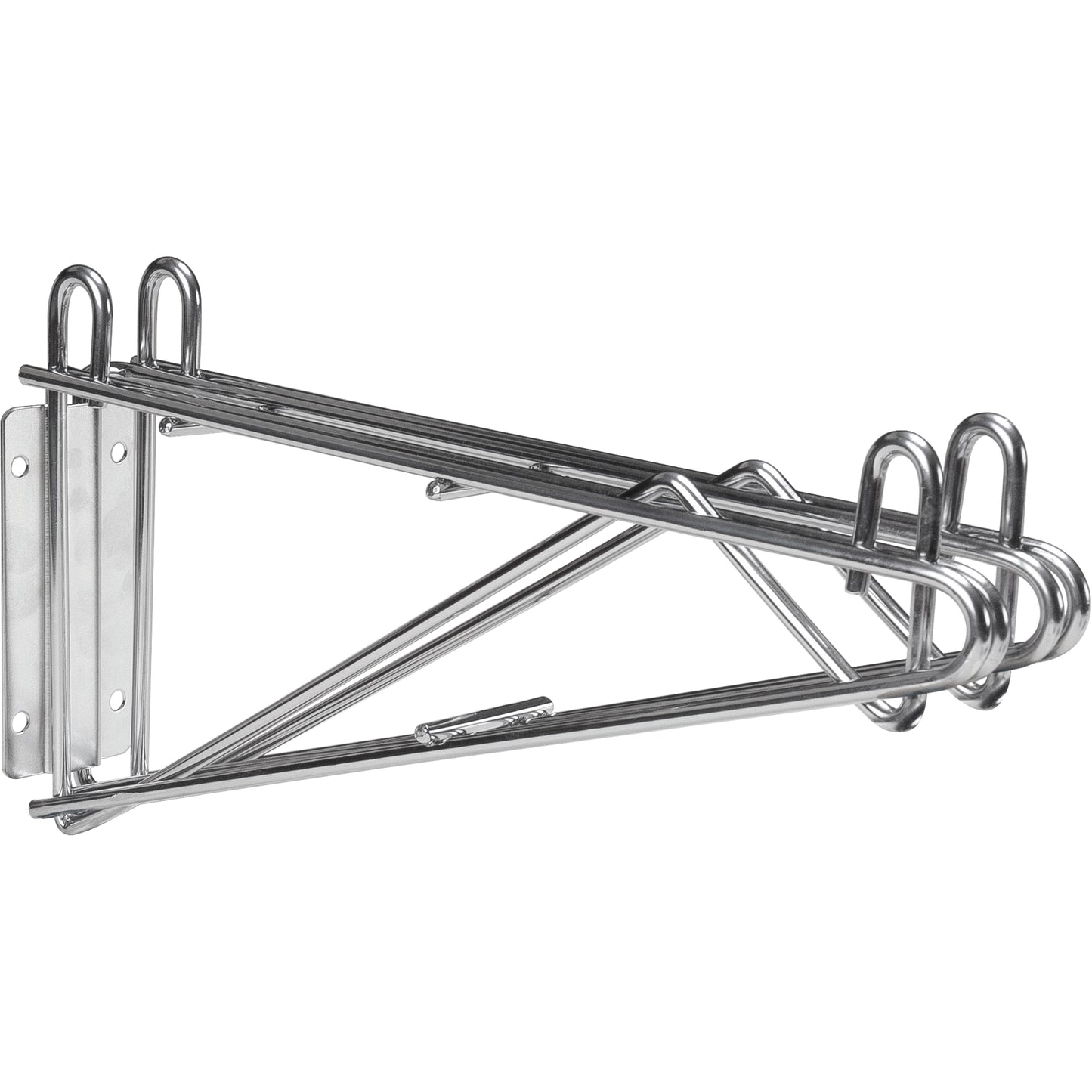 Direct Wall Mount for Chromate Wire Shelving, Double Bracket, 200 lbs. Capacity, 14" D