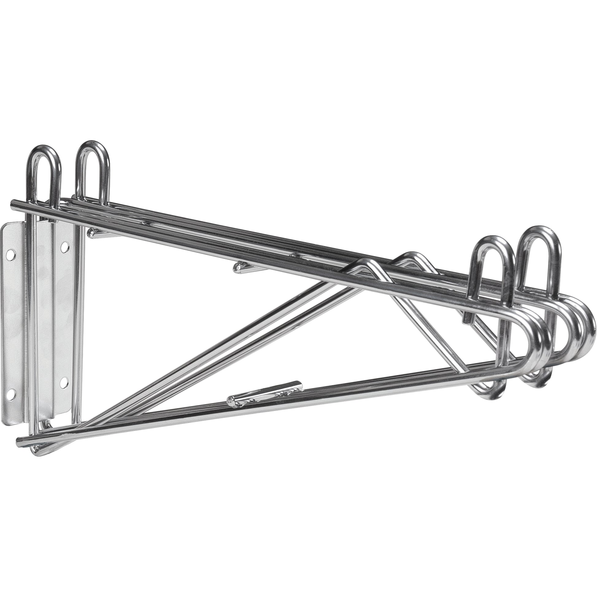 Direct Wall Mount for Chromate Wire Shelving, Double Bracket, 200 lbs. Capacity, 14" D