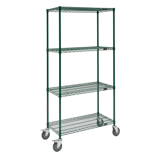 Wire Shelf Cart, Epoxy Finish, 48" x 69" x 18", 800 lbs. Capacity