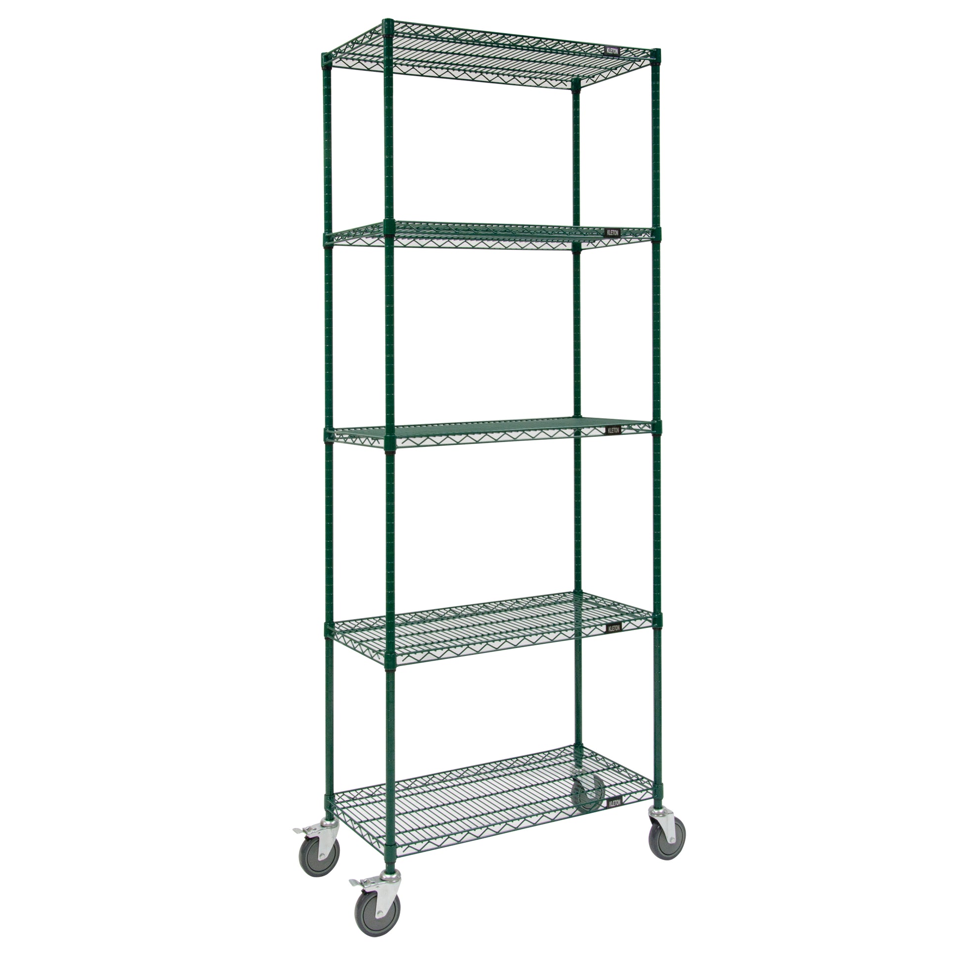 Wire Shelf Cart, Epoxy Finish, 36" x 92" x 24", 800 lbs. Capacity