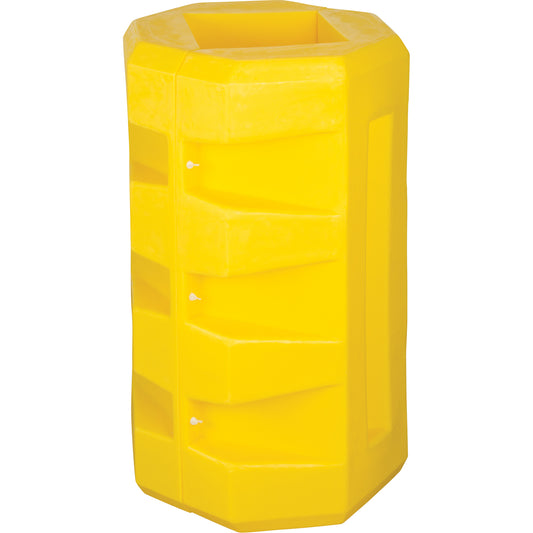 Column Protectors, 12-1/4" x 12-1/4" Inside Opening, 23-1/2" L x 23-1/2" W x 39-1/2" H, Yellow