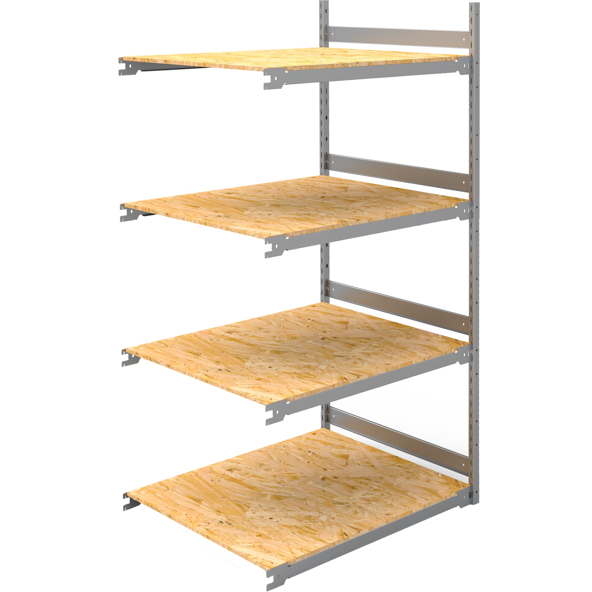 Wide Span Record Storage Shelving, Steel, 4 Shelves, 42" W x 32" D x 84" H, Add-On Kit