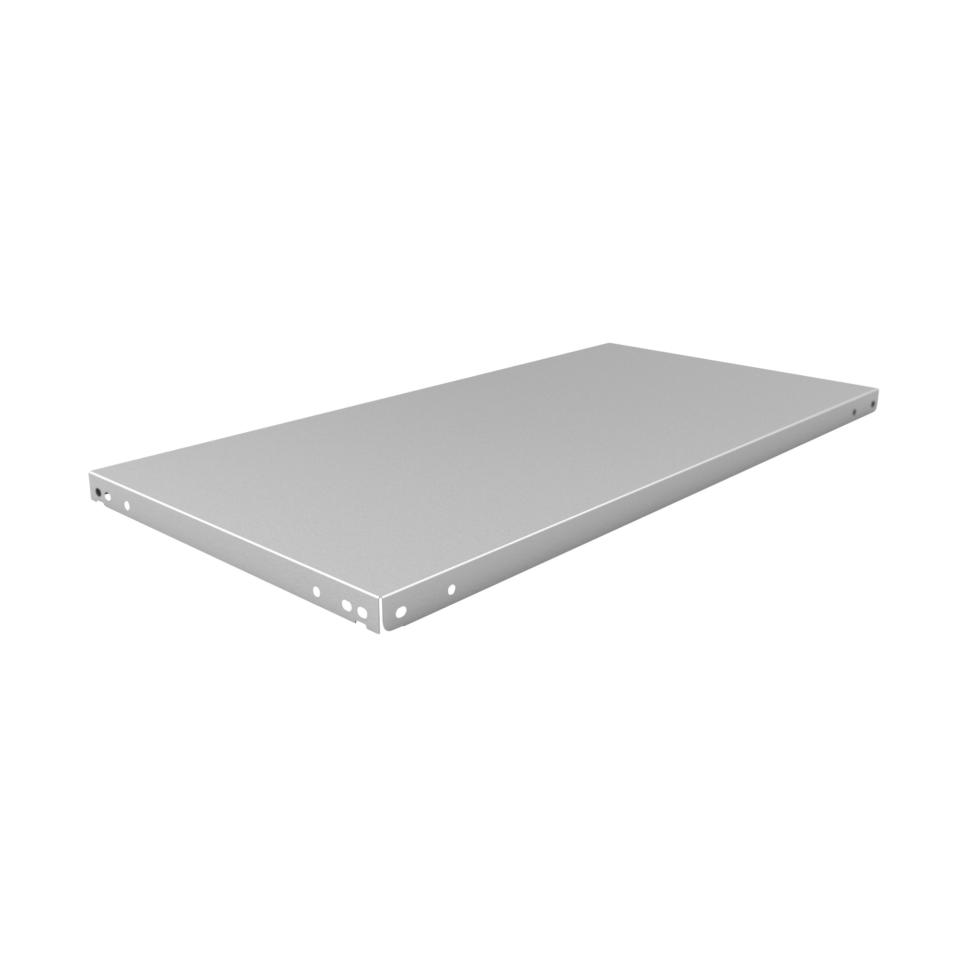 Slotted Angle Shelf, Galvanized Steel, 48" W x 18" D