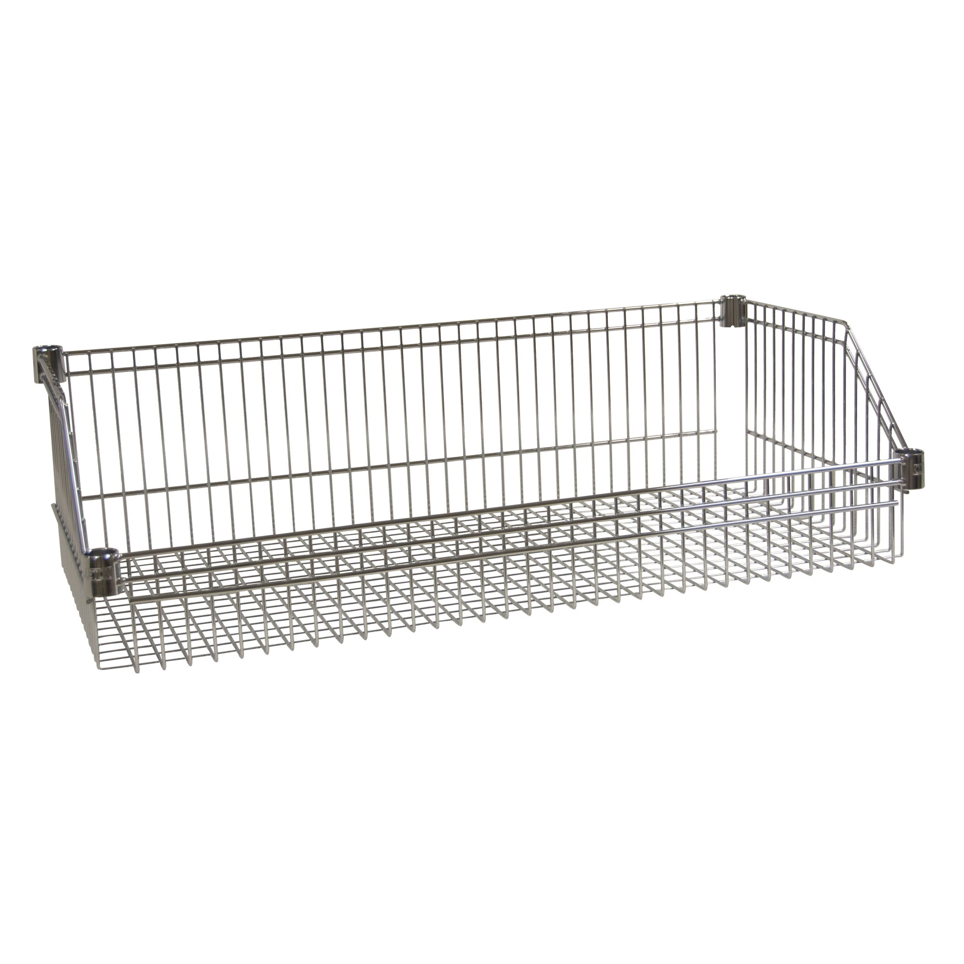 Wire Basket Shelf, 24" W x 48" D, 400 lbs. Capacity