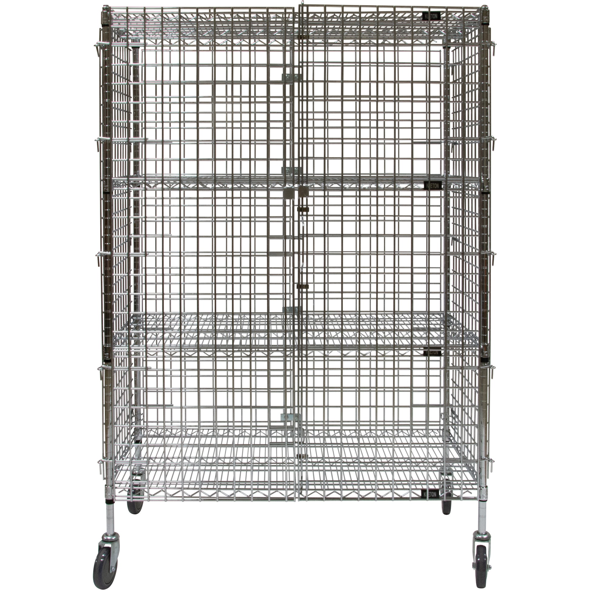 Security Cart, Chrome Plated, 48" x 69" x 24", 500 lbs. Capacity