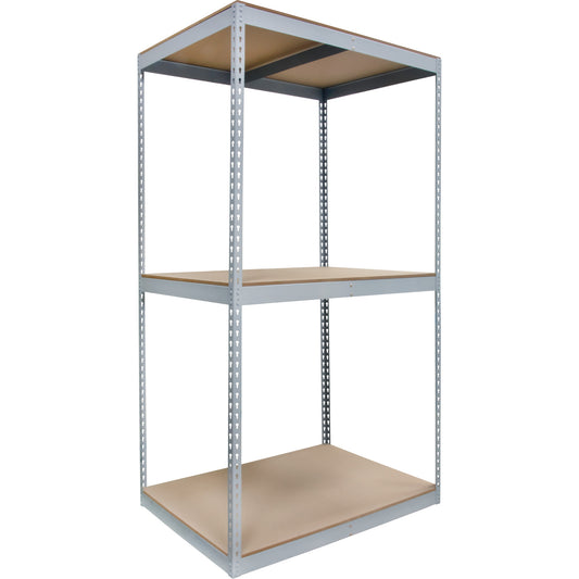 Heavy-Duty Shelving, Steel, Boltless, 750 lbs. Capacity, 72" W x 84" H x 24" D