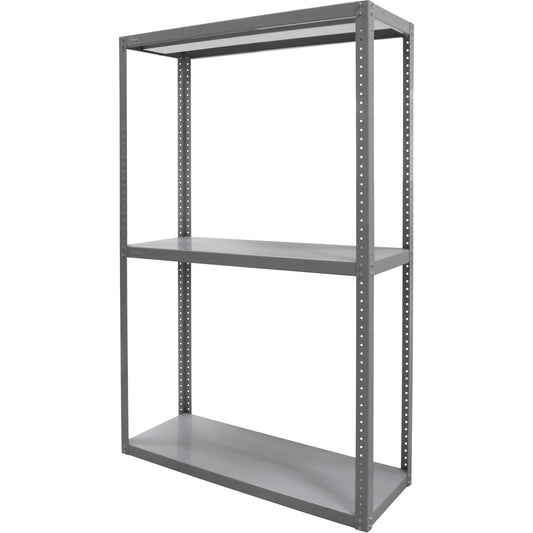 Heavy-Duty Shelving, Steel, Bolted, 3000 lbs. Capacity, 48" W x 72" H x 24" D