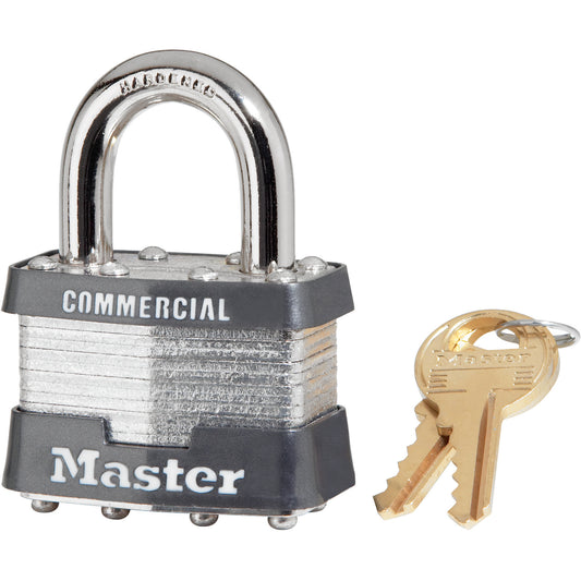 Master Lock Commercial Locks - No. 1KA, Keyed Alike, Laminated Steel, 1-3/4" Width