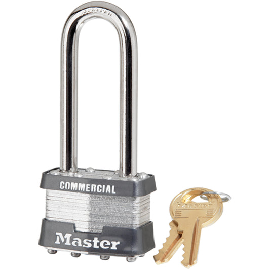 Master Lock Padlock, Keyed Alike, Laminated Steel, 1-3/4" Width