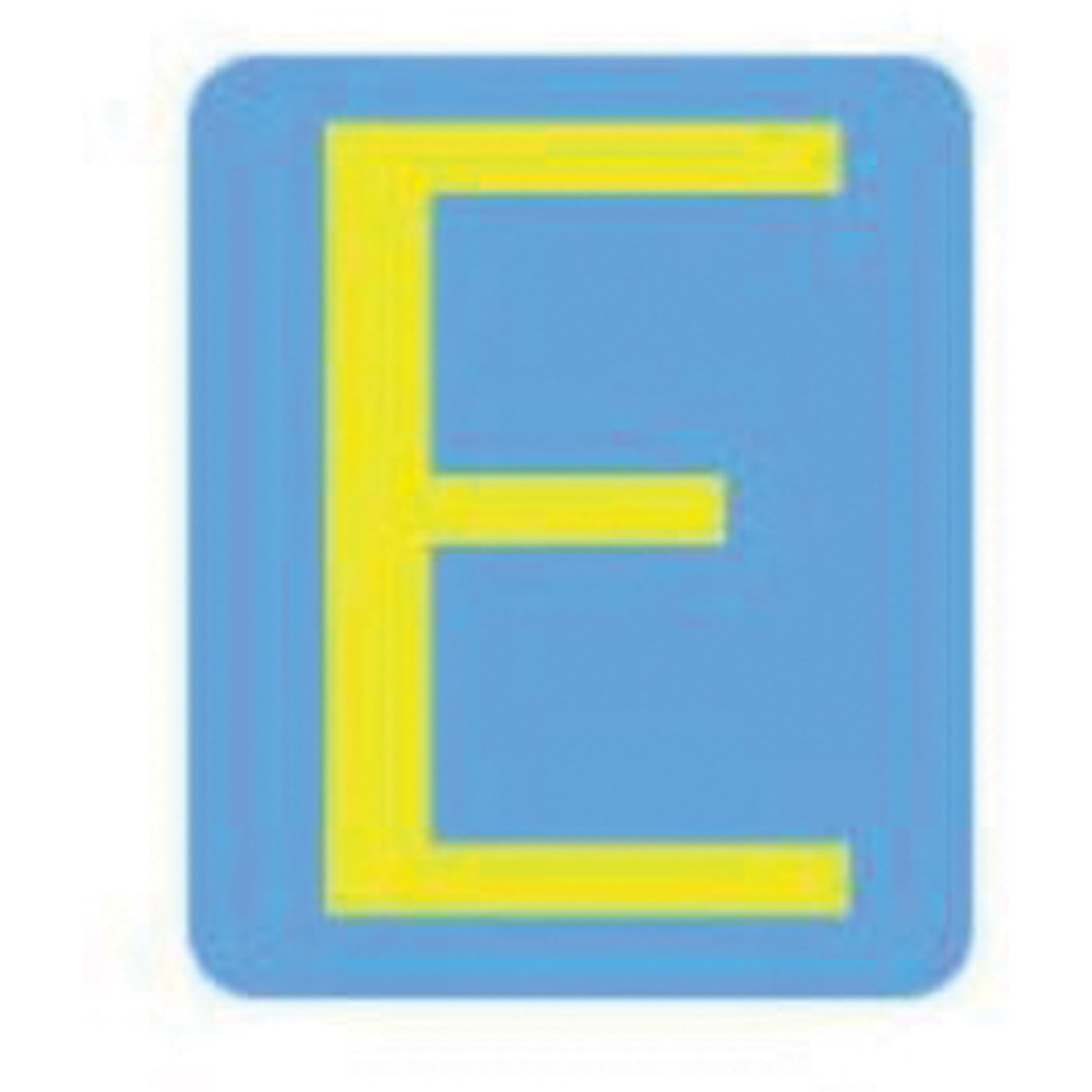 Brady Quick-Align® Individual Gothic Number and Letter Labels, E, 4" H, Yellow