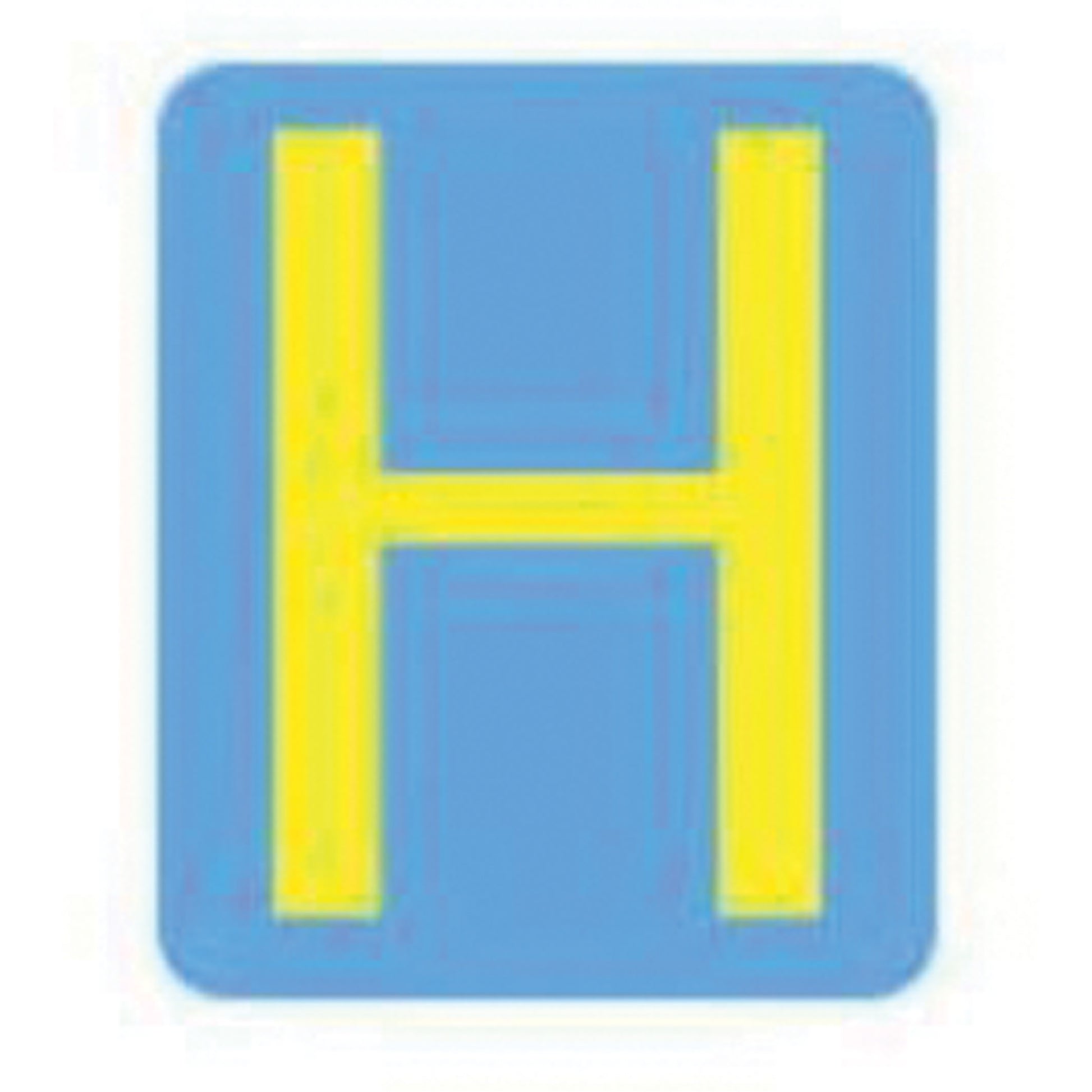 Brady Quick-Align®Individual Gothic Number and Letter Labels, H, 4" H, Yellow