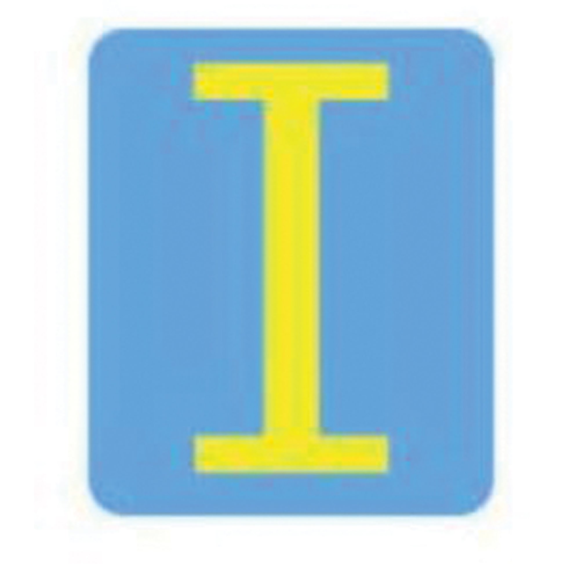 Brady Quick-Align®Individual Gothic Number and Letter Labels, I, 4" H, Yellow