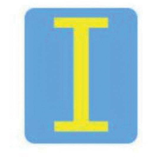 Brady Quick-Align®Individual Gothic Number and Letter Labels, I, 4" H, Yellow