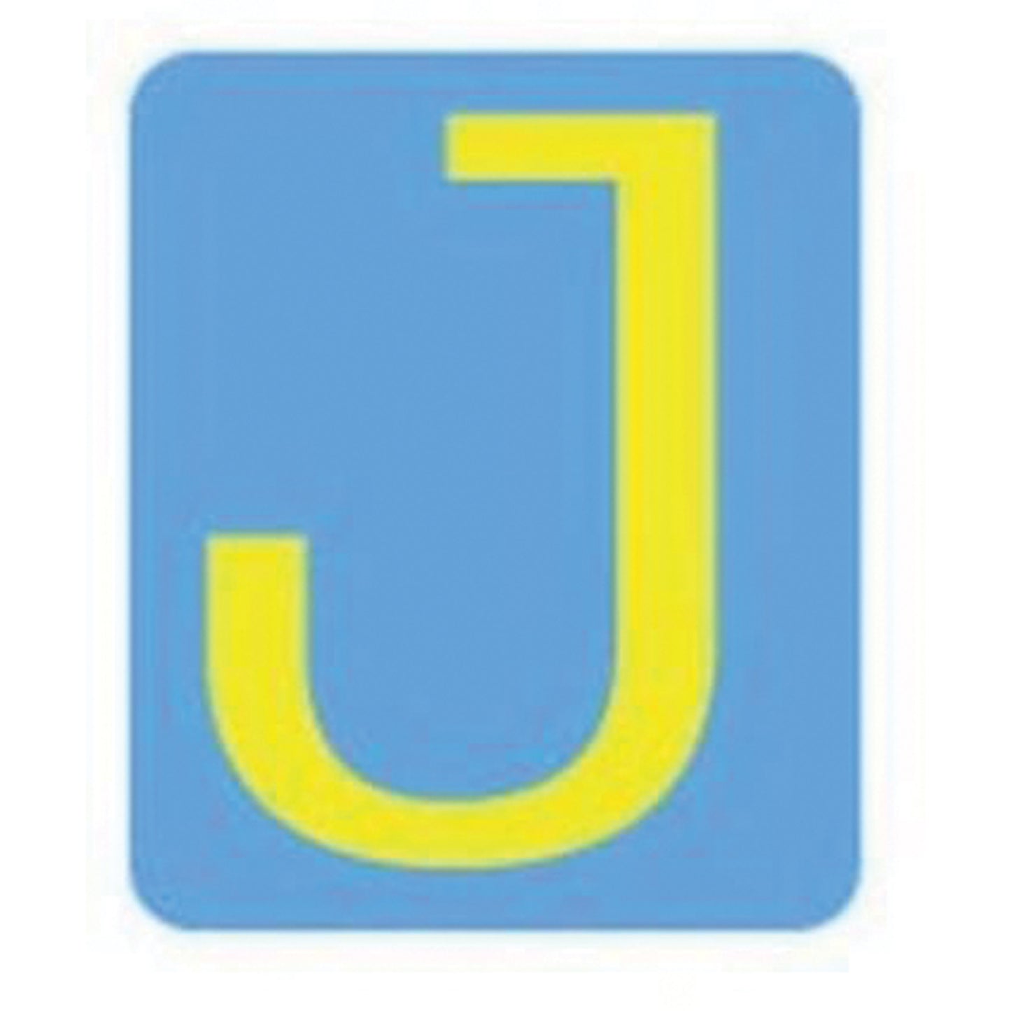 Brady Quick-Align®Individual Gothic Number and Letter Labels, J, 4" H, Yellow