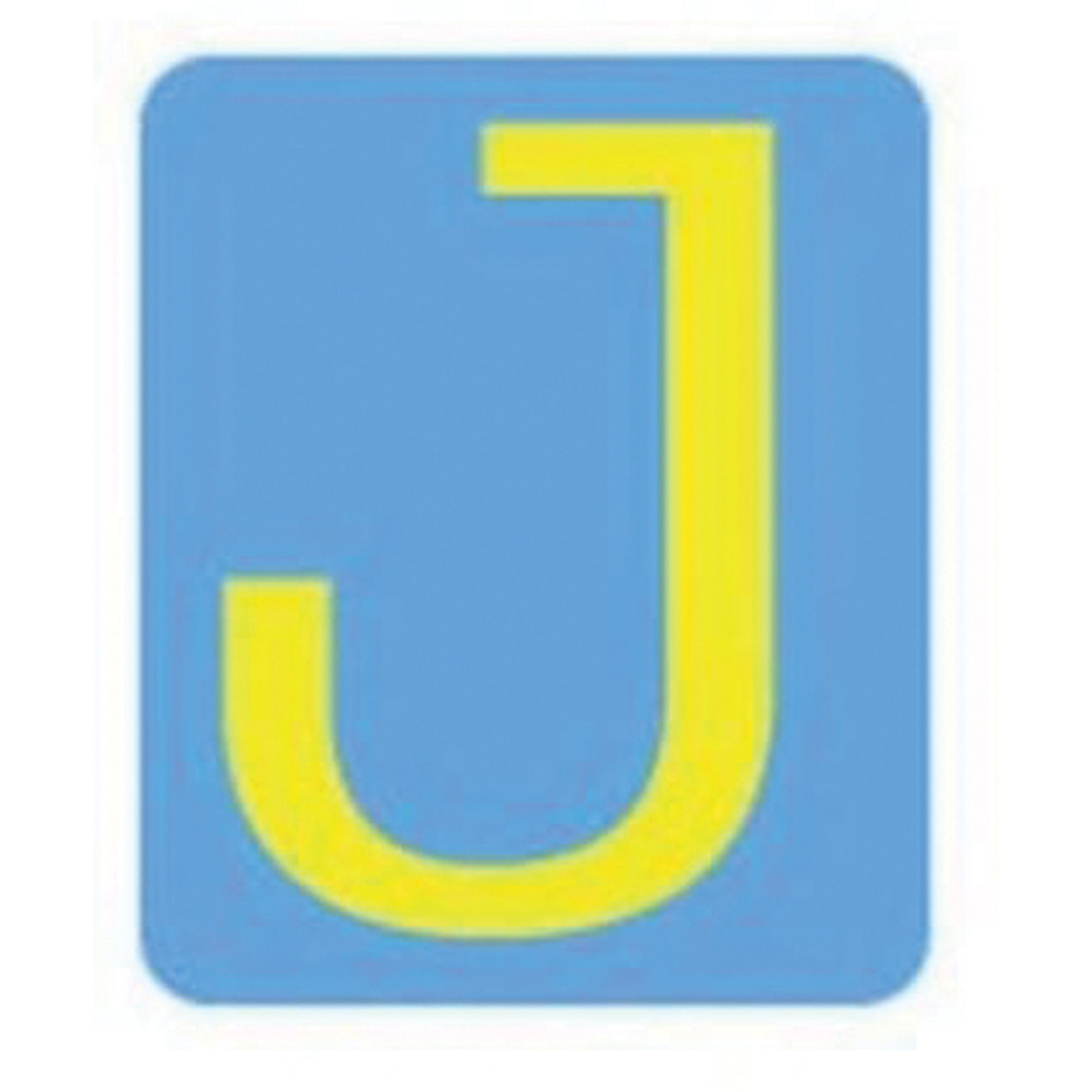 Brady Quick-Align®Individual Gothic Number and Letter Labels, J, 4" H, Yellow