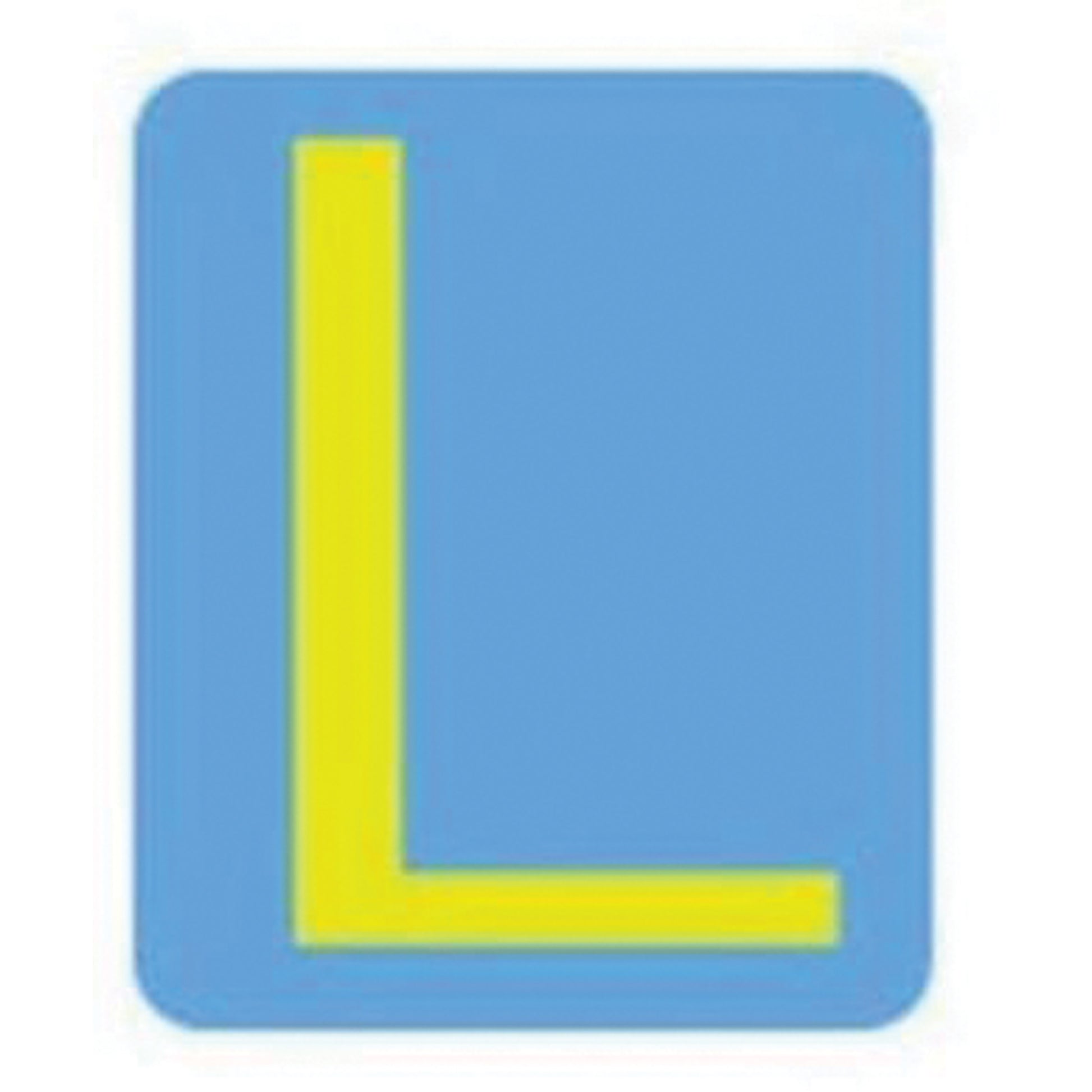 Brady Quick-Align®Individual Gothic Number and Letter Labels, L, 4" H, Yellow