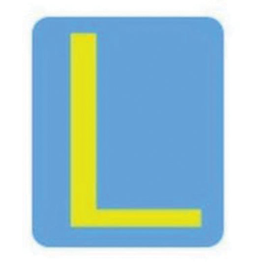 Brady Quick-Align®Individual Gothic Number and Letter Labels, L, 4" H, Yellow
