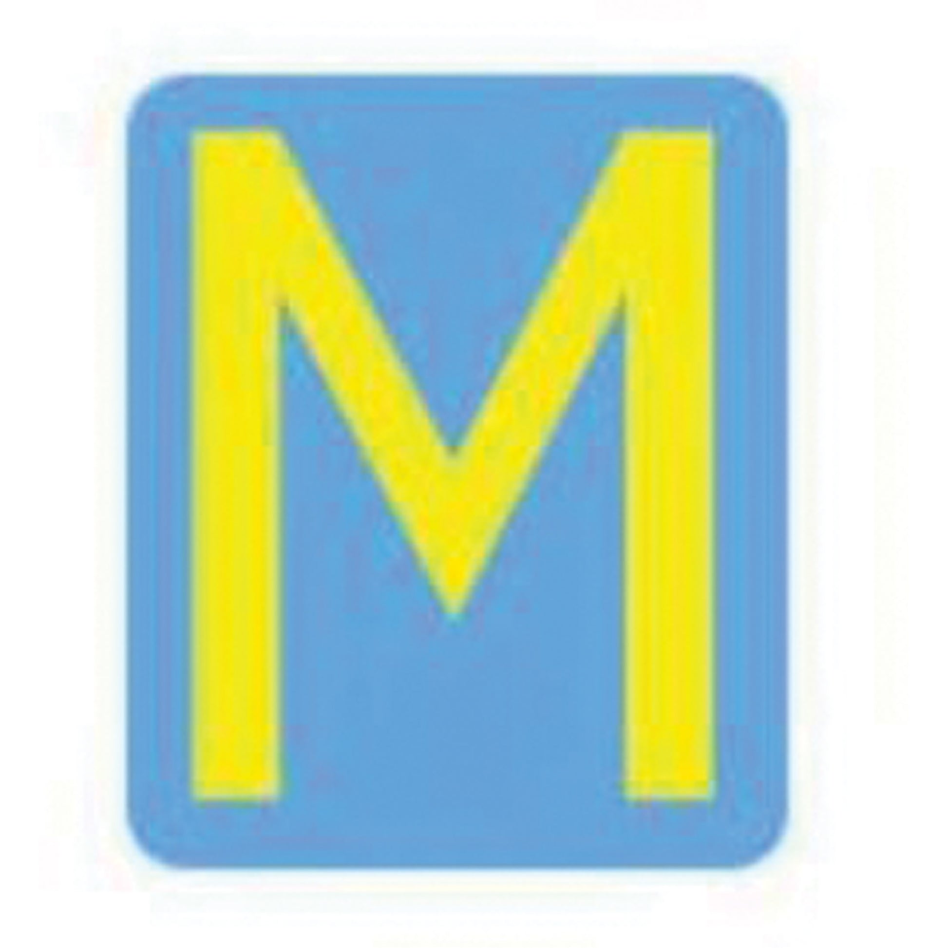 Brady Quick-Align® Individual Gothic Number & Letter Labels, M, 4" H, Yellow