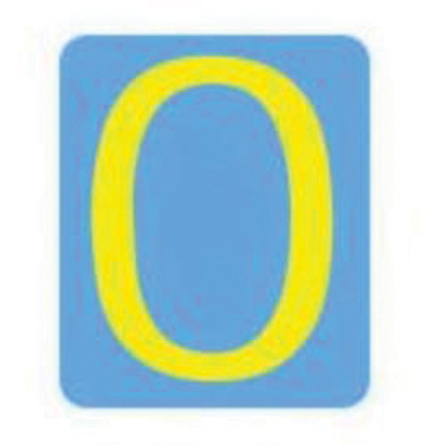 Brady Quick-Align® Individual Gothic Number & Letter Labels, O, 4" H, Yellow
