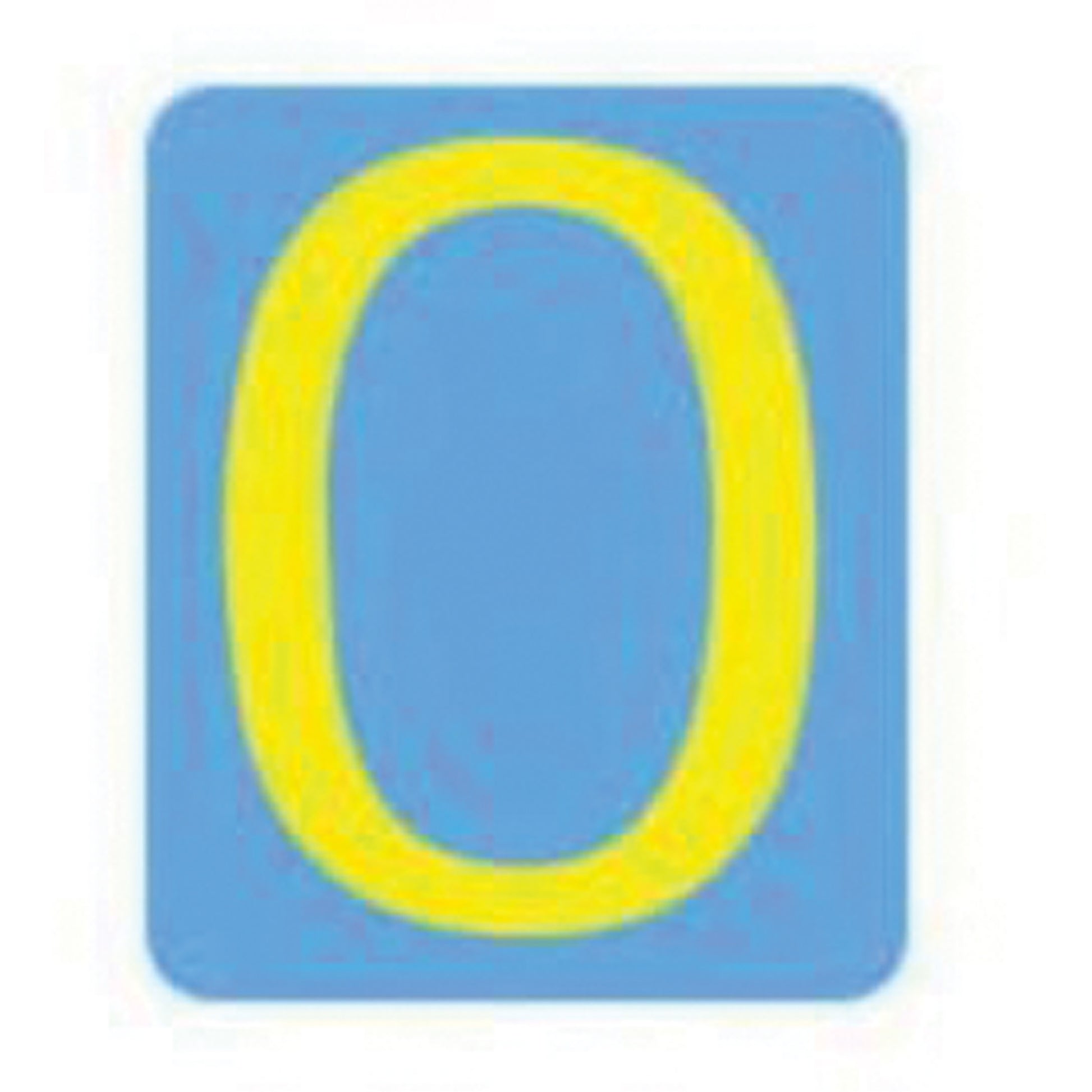 Brady Quick-Align® Individual Gothic Number & Letter Labels, O, 4" H, Yellow