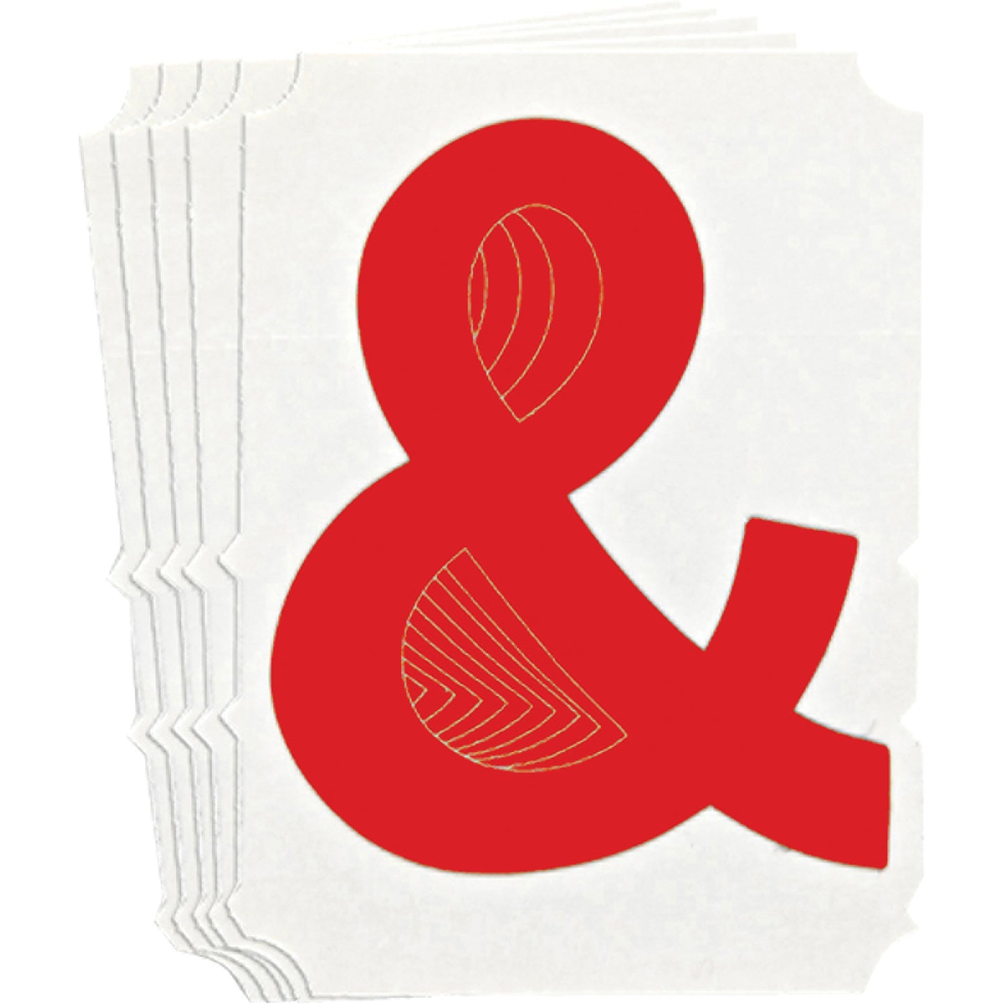 Brady Quick-Align® Individual Gothic Number & Letter Labels, Ampersand (&), 4" H, Red
