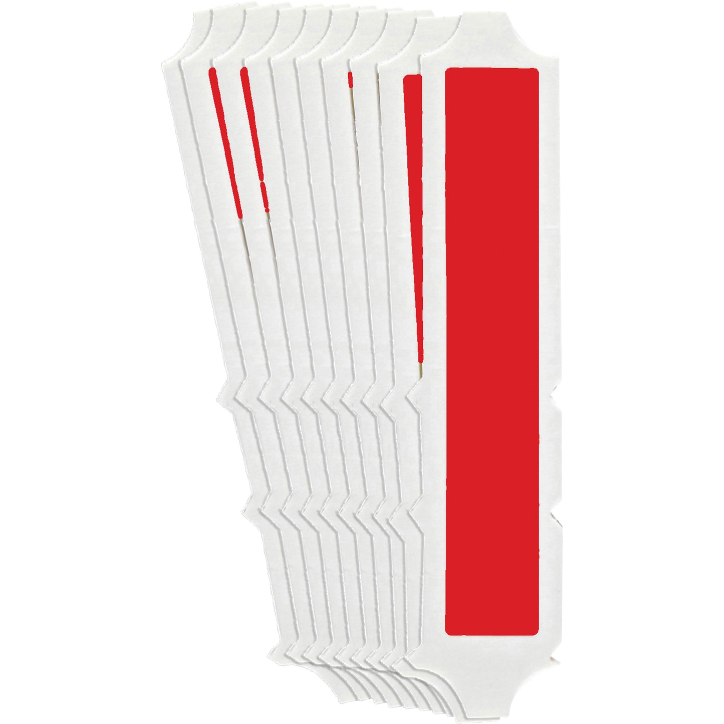 Brady Quick-Align®Individual Gothic Number and Letter Labels, I, 4" H, Red
