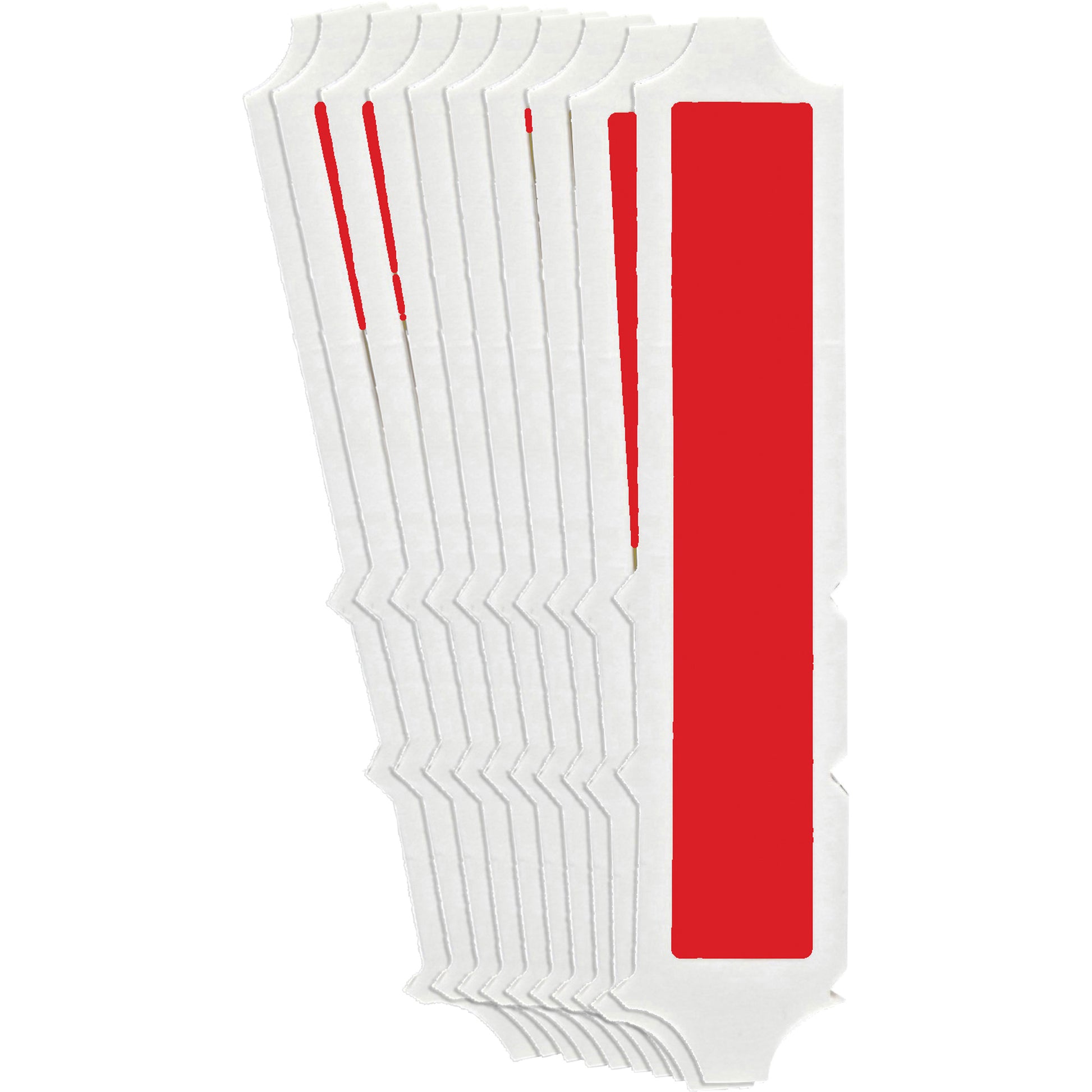Brady Quick-Align®Individual Gothic Number and Letter Labels, I, 4" H, Red