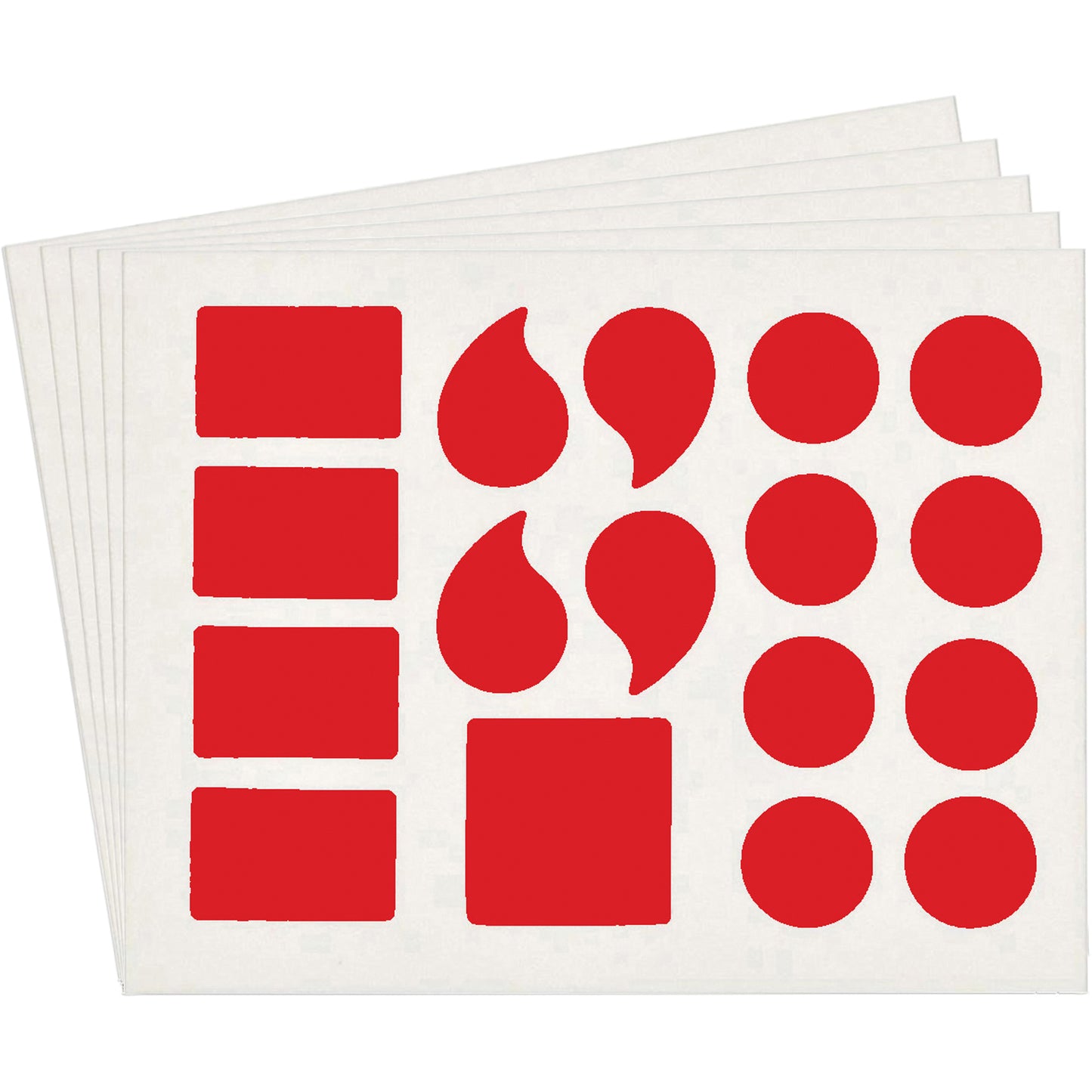 Brady Quick-Align® Individual Gothic Number & Letter Labels, Assorted Punctuation, 4" H, Red