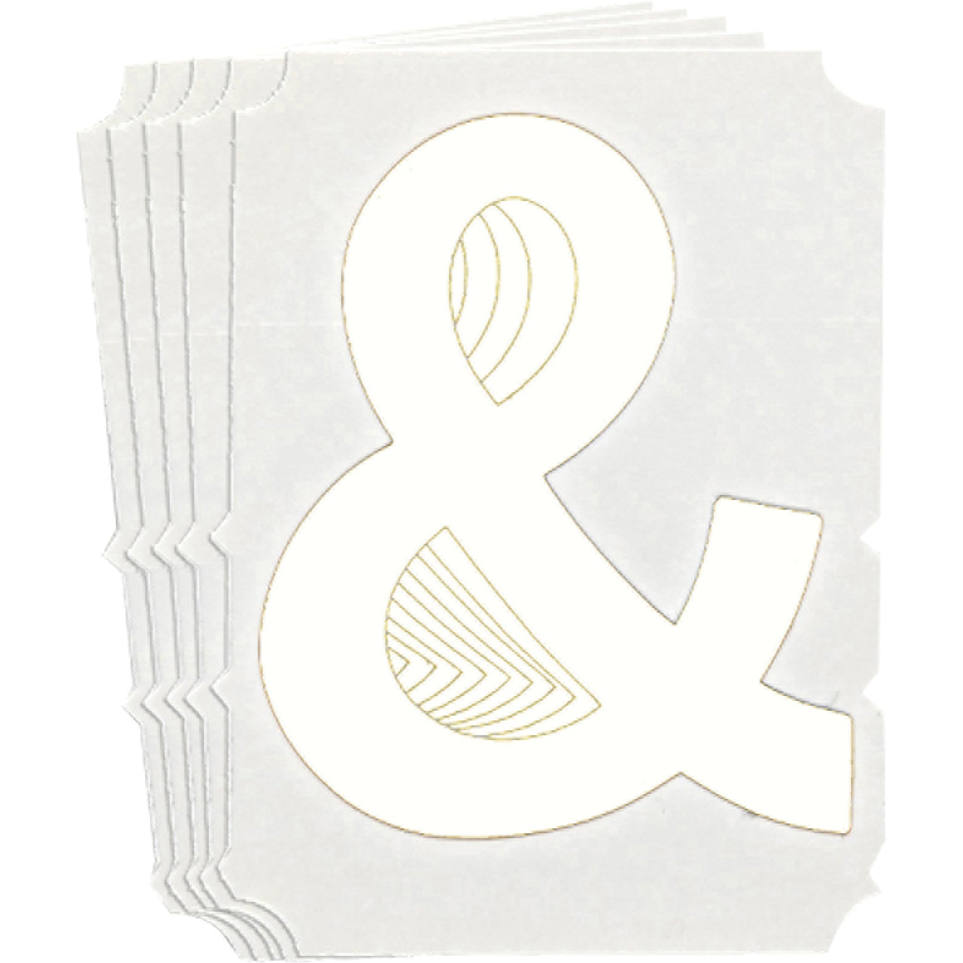 Brady Quick-Align® Individual Gothic Number & Letter Labels, Ampersand (&), 4" H, White