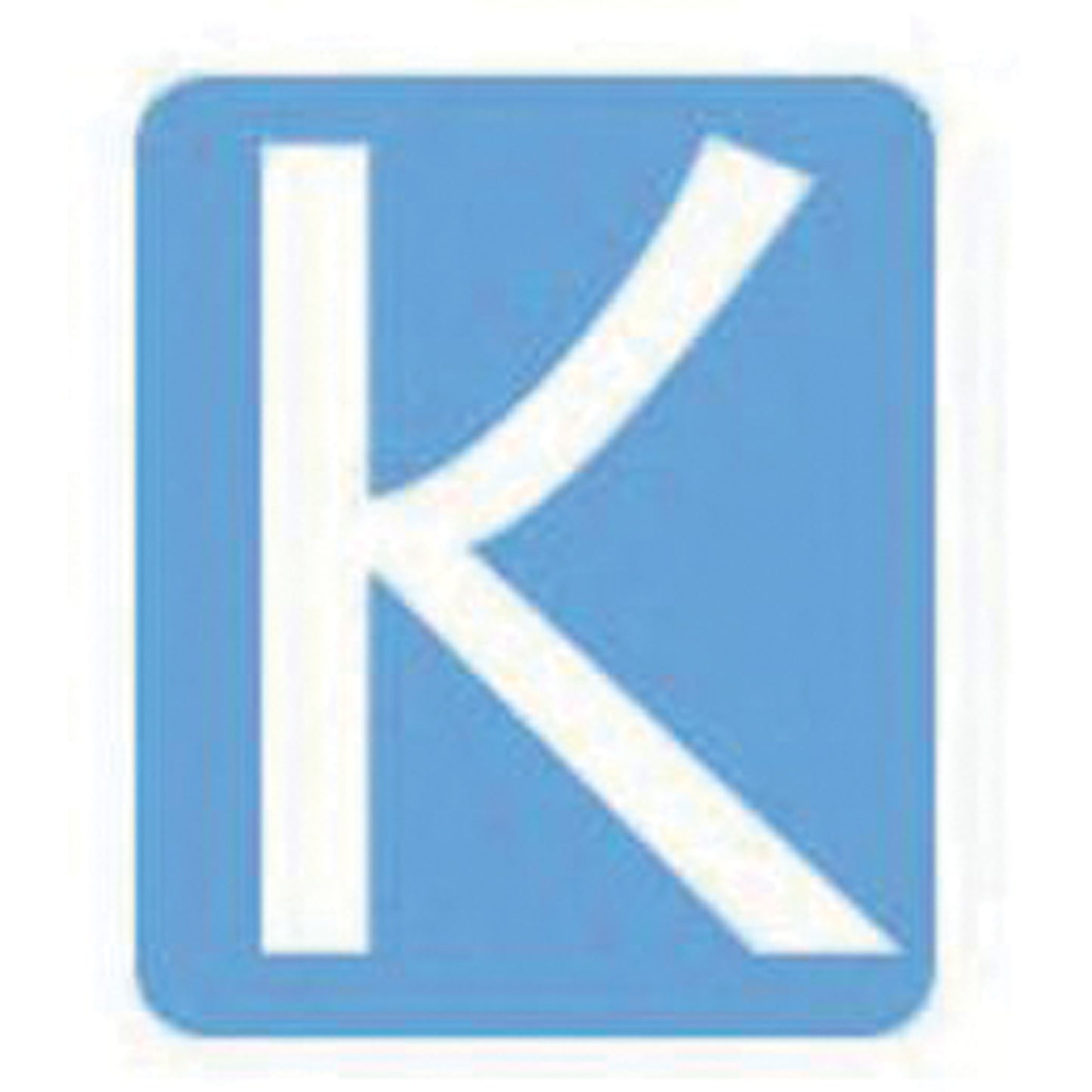 Brady Quick-Align®Individual Gothic Number and Letter Labels, K, 4" H, White
