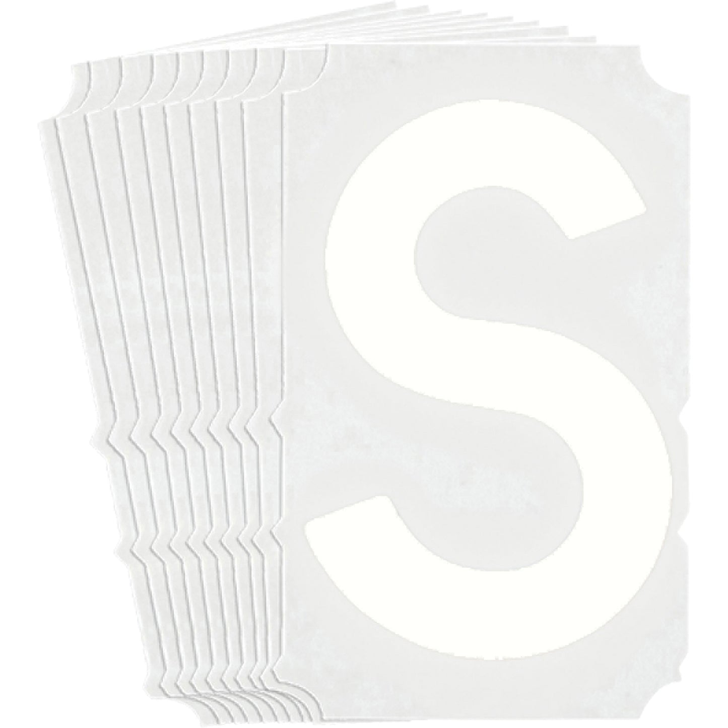 Brady Quick-Align® Individual Gothic Number & Letter Labels, S, 4" H, White