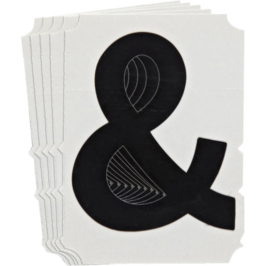 Brady Quick-Align® Individual Gothic Number & Letter Labels, Ampersand (&), 6" H, Black