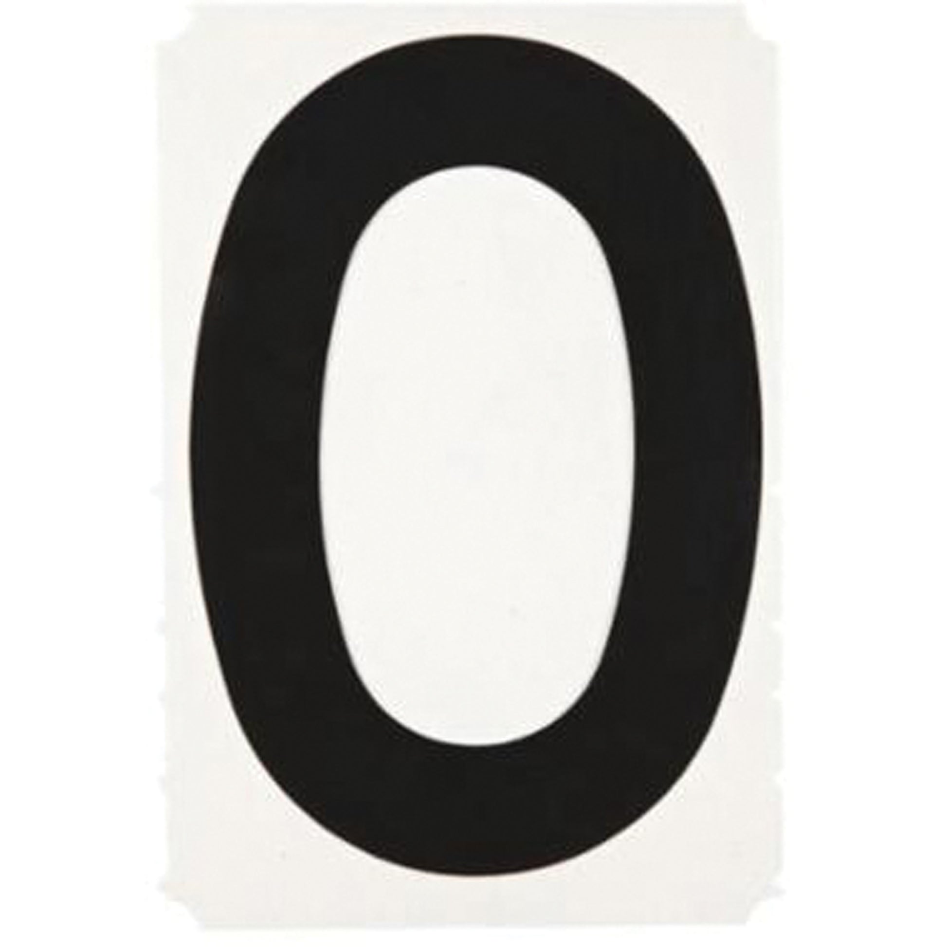 Brady Quick-Align® Individual Gothic Number and Letter Labels, 0, 6" H, Black