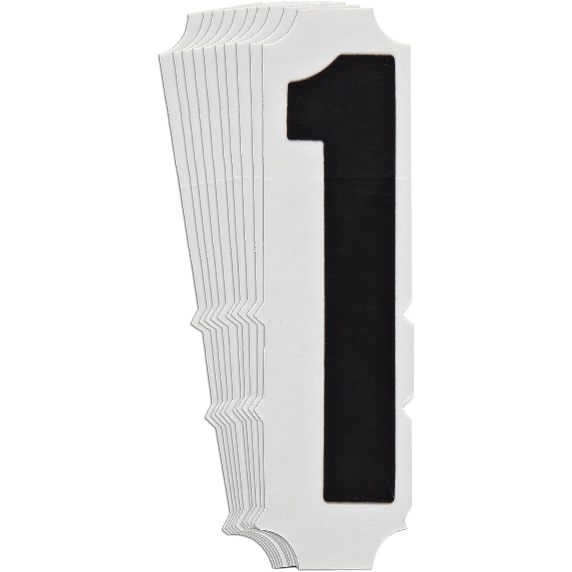 Brady Quick-Align® Individual Gothic Number and Letter Labels, 1, 6" H, Black