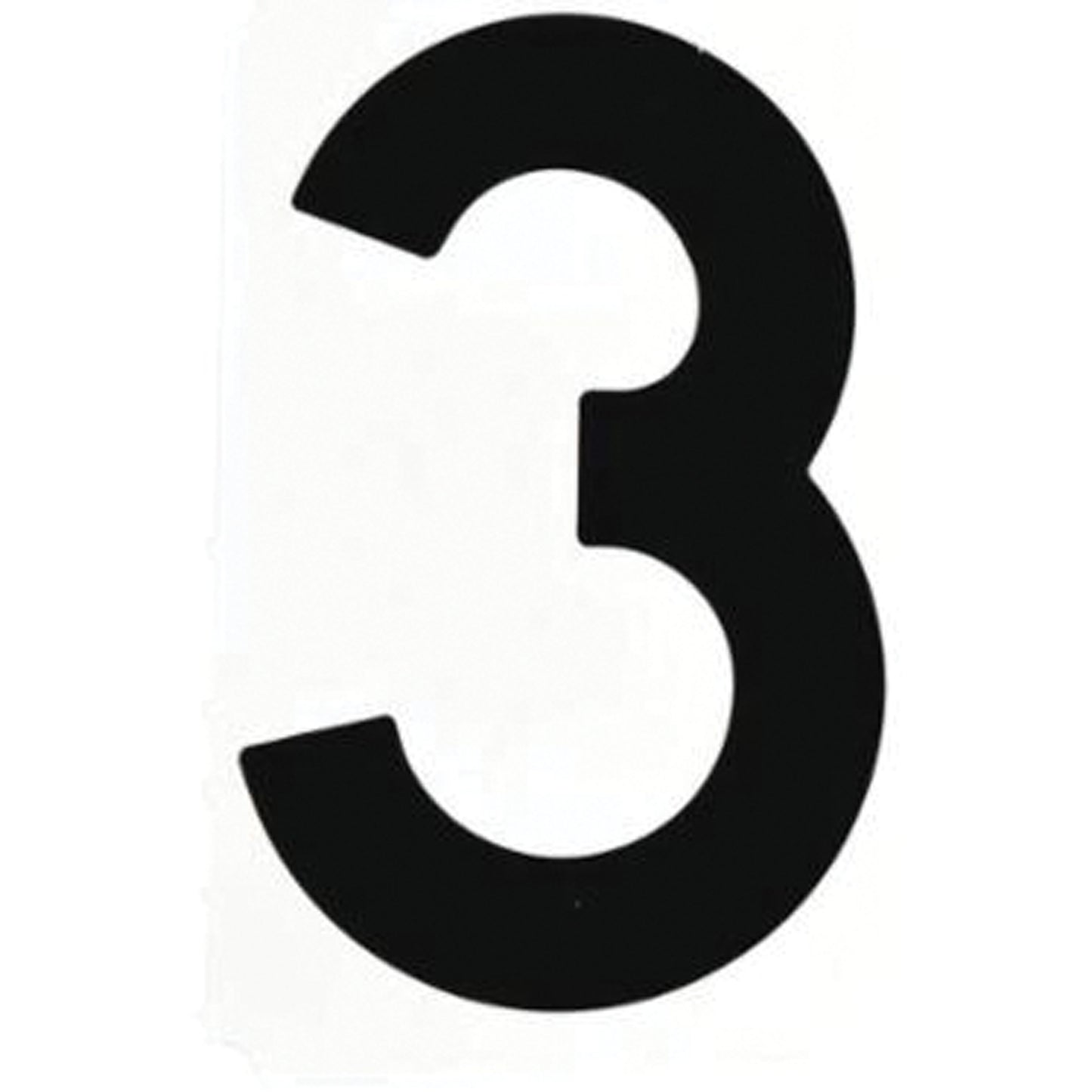 Brady Quick-Align® Individual Gothic Number and Letter Labels, 3, 6" H, Black