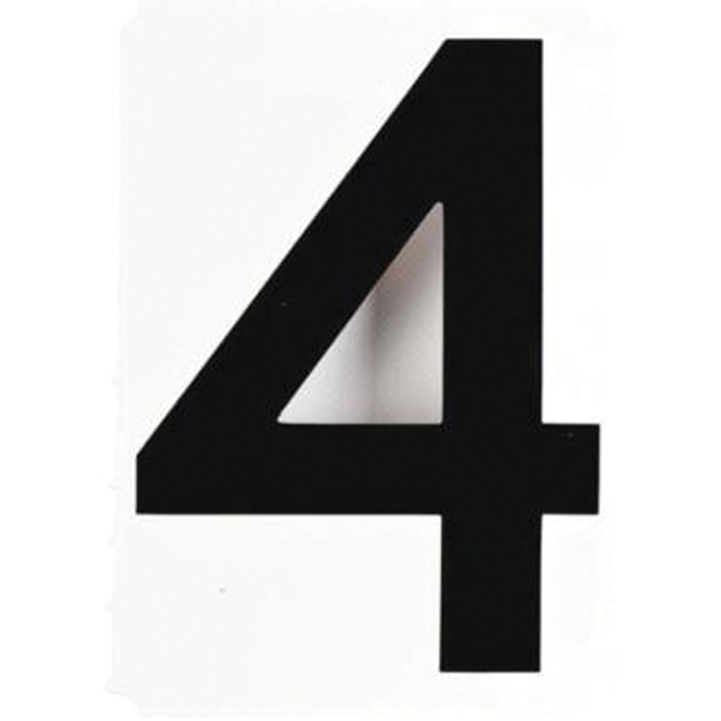 Brady Quick-Align® Individual Gothic Number and Letter Labels, 4, 6" H, Black