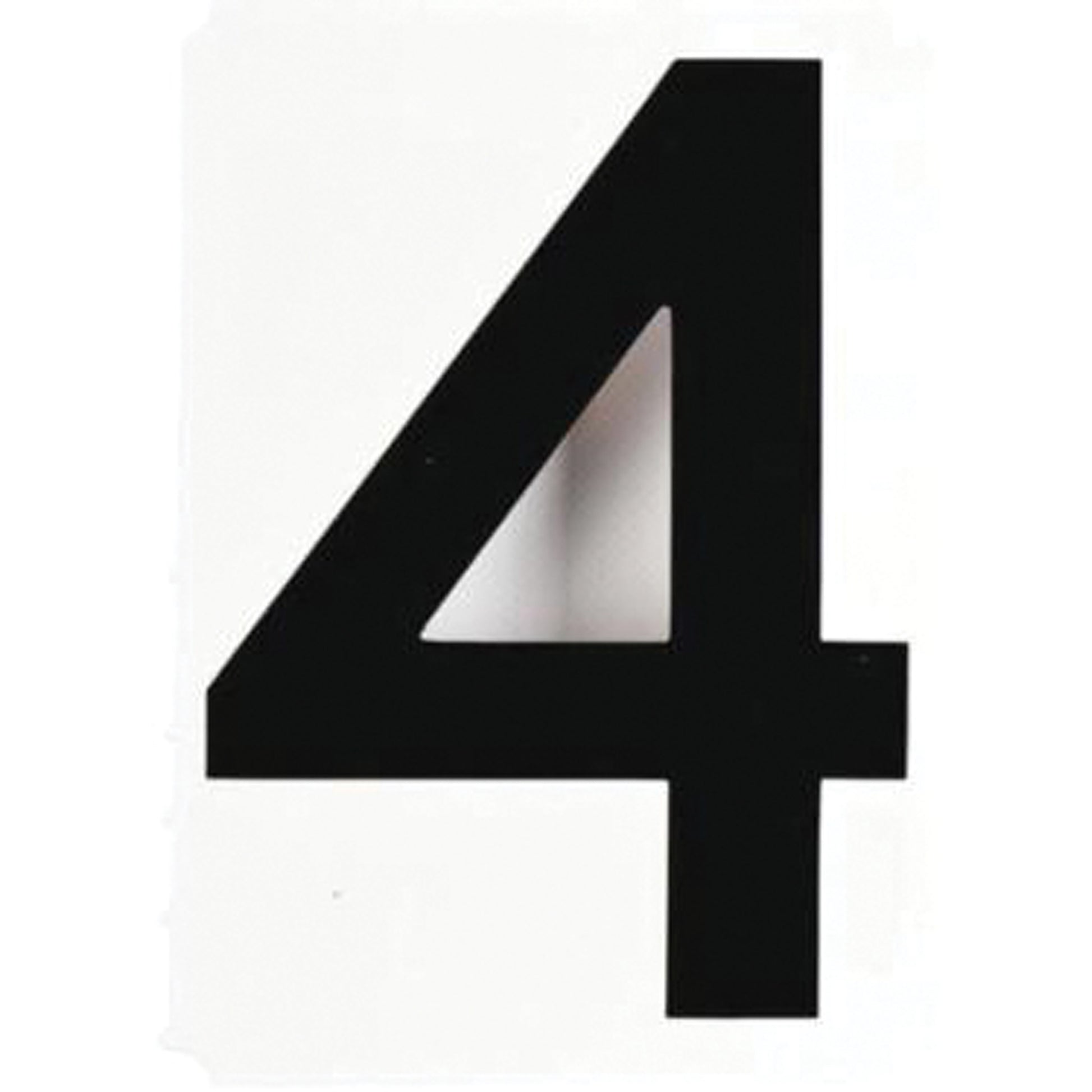 Brady Quick-Align® Individual Gothic Number and Letter Labels, 4, 6" H, Black