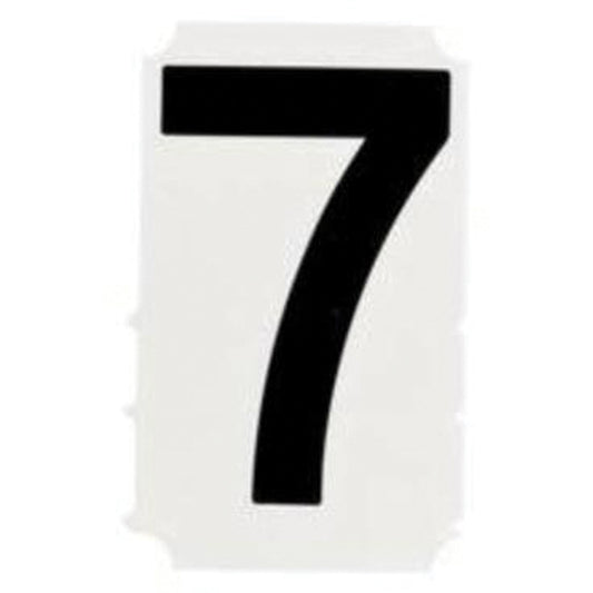 Brady Quick-Align® Individual Gothic Number and Letter Labels, 7, 6" H, Black